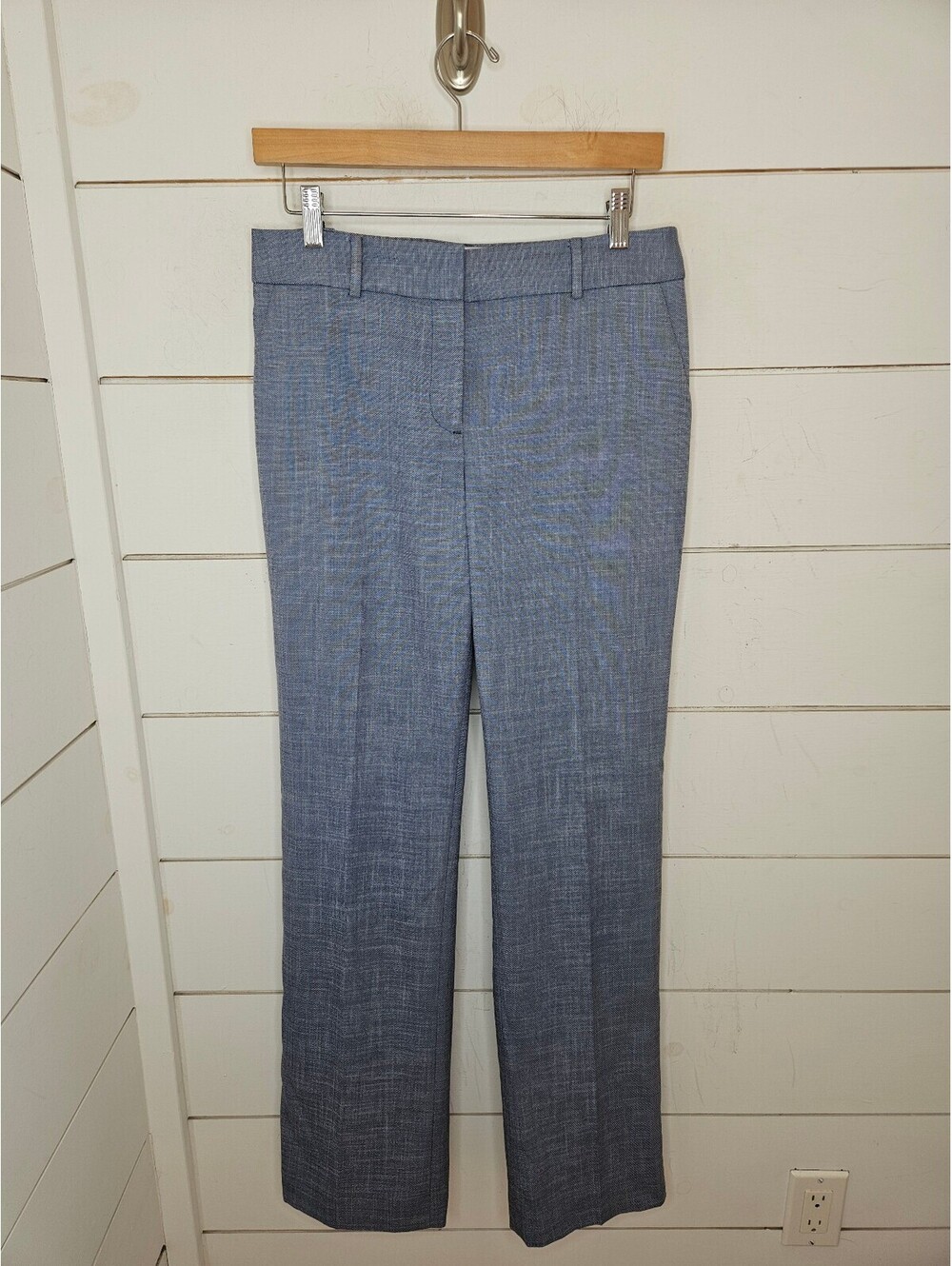 Talbots size 4 blue with white threading straight leg dress pants. Preppy!